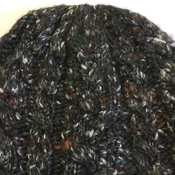 INTERMIX Italian Yan Womens Beanie Brown Multi-Color Wool Silk Blend One Size - Picture 10 of 12